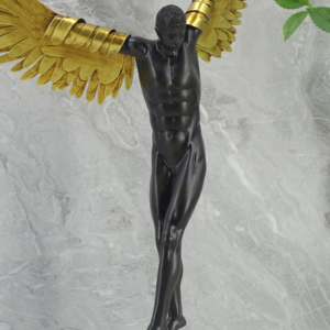 Willow Polyresin Angel With Wings 50Cm in Black & White Colour